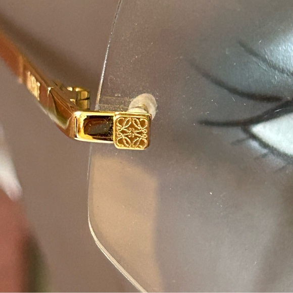 •Loewe LW50022U 030 Gold Rimless Eyeglasses Frame Made In Italy - Picture 3 of 10